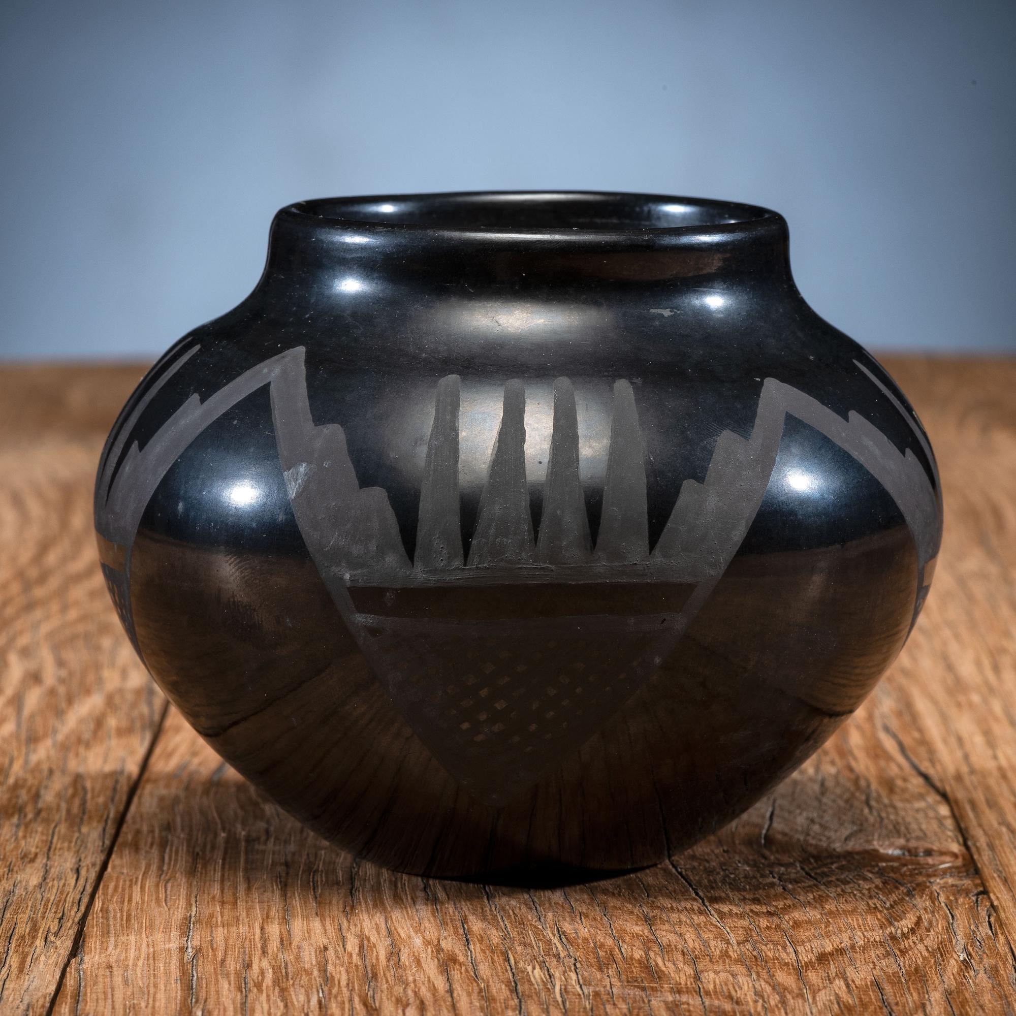 Blackware Pottery Jar