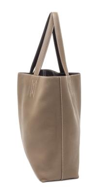An Hermes Etoupe/Dark Brown 45cm Taurillon Clemence Double Sens Tote, 17.5" x 15.5" x 5".