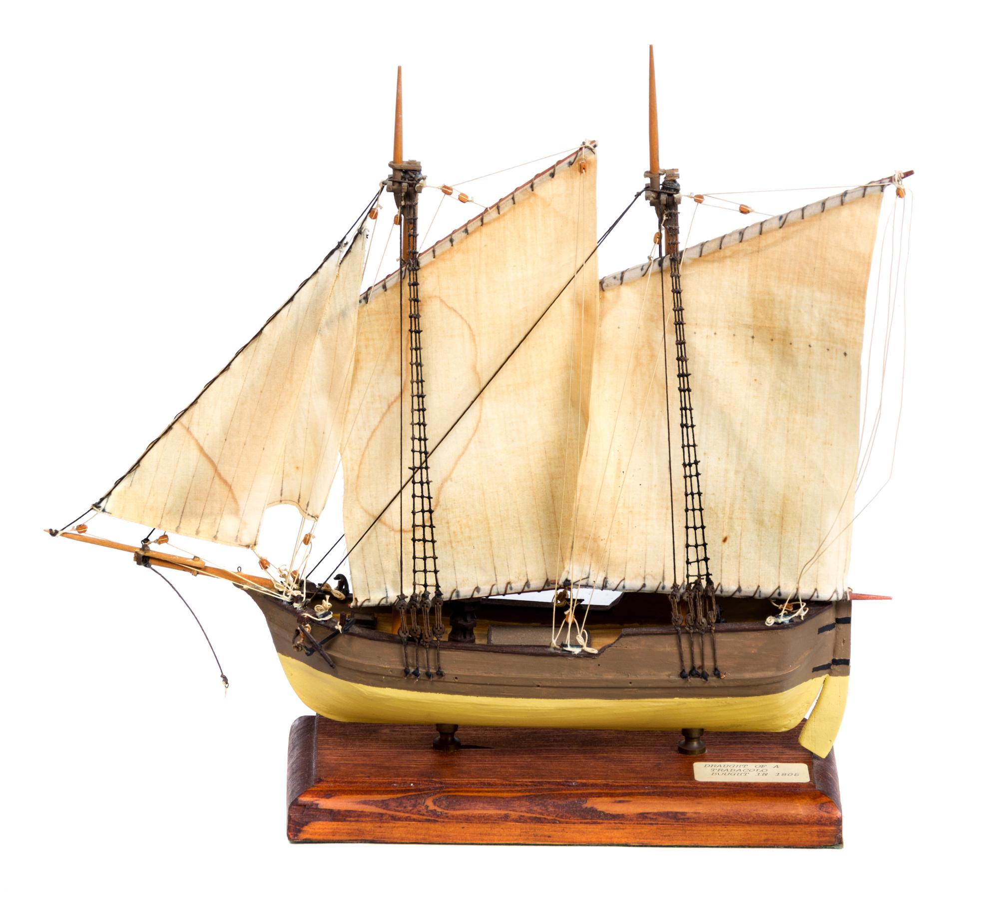 A Graught of a Trabacolo, Bought in 1805 Height 11 inches.