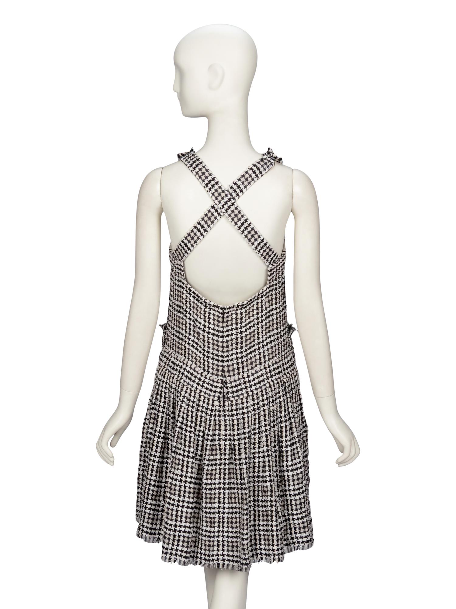 Chanel, Houndstooth Tweed Dress