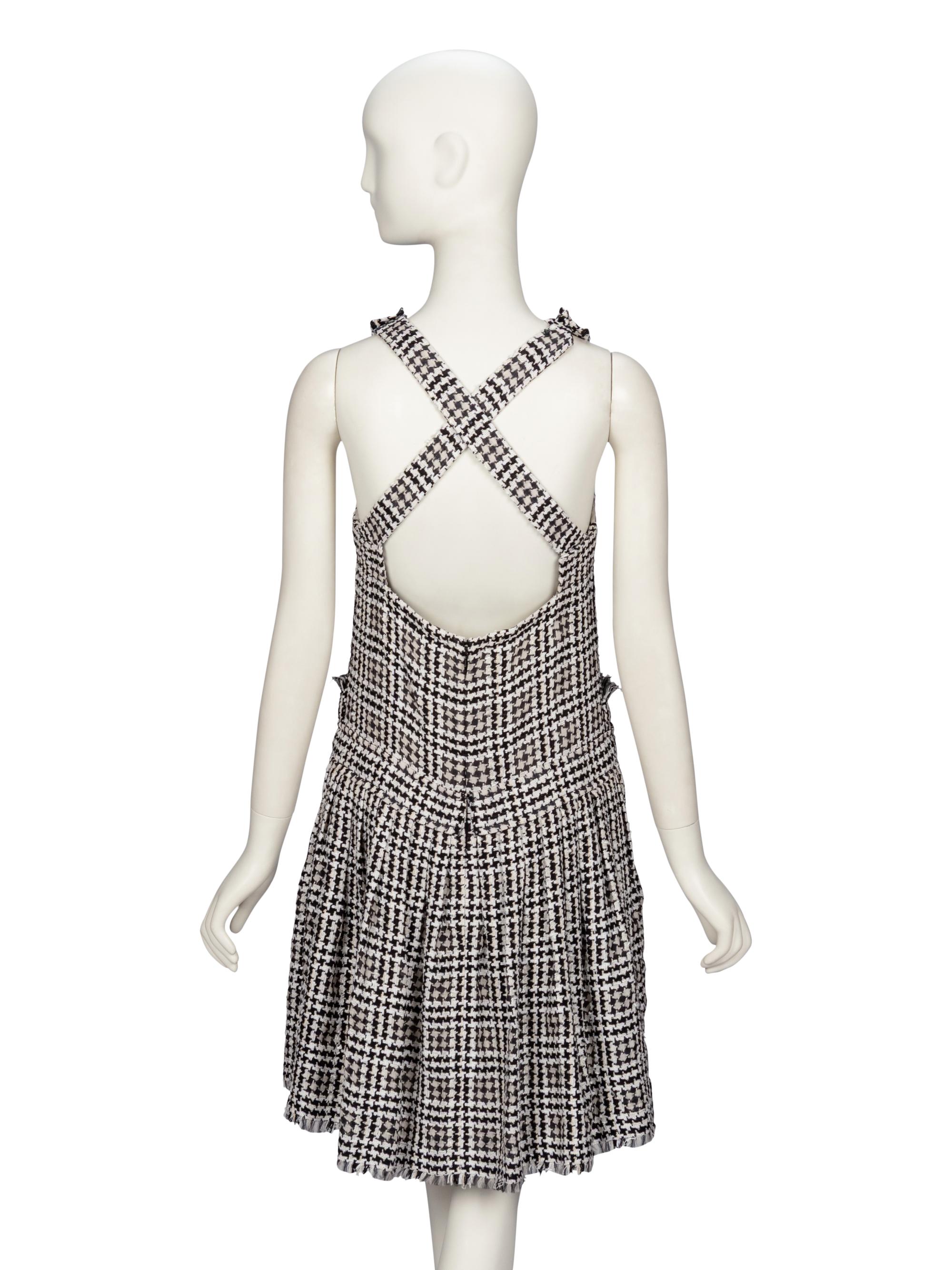 Chanel, Houndstooth Tweed Dress