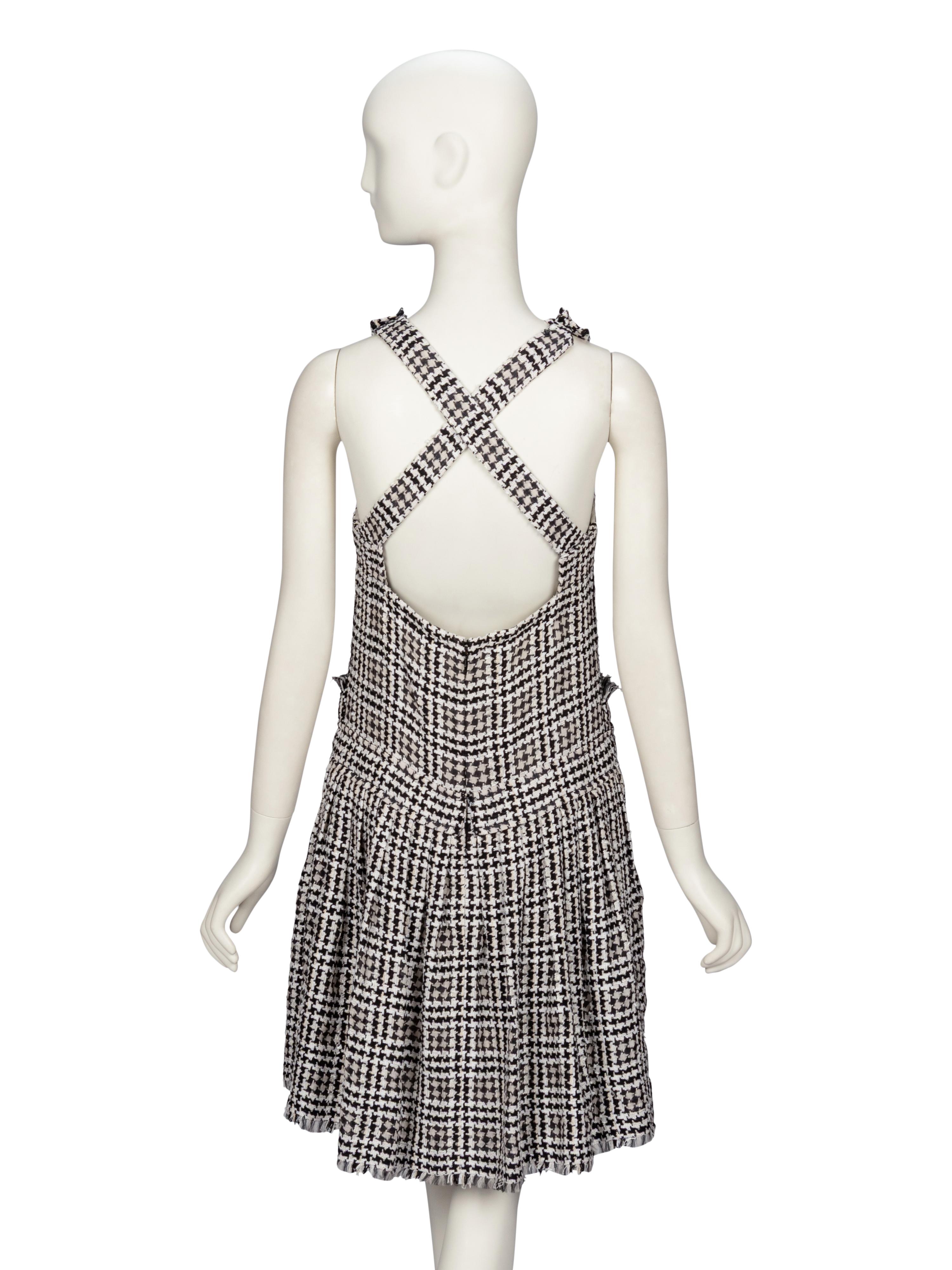 Chanel, Houndstooth Tweed Dress