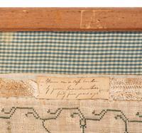An American Needlework Alphabet and Verse Sampler Wrought by Minerva Scott