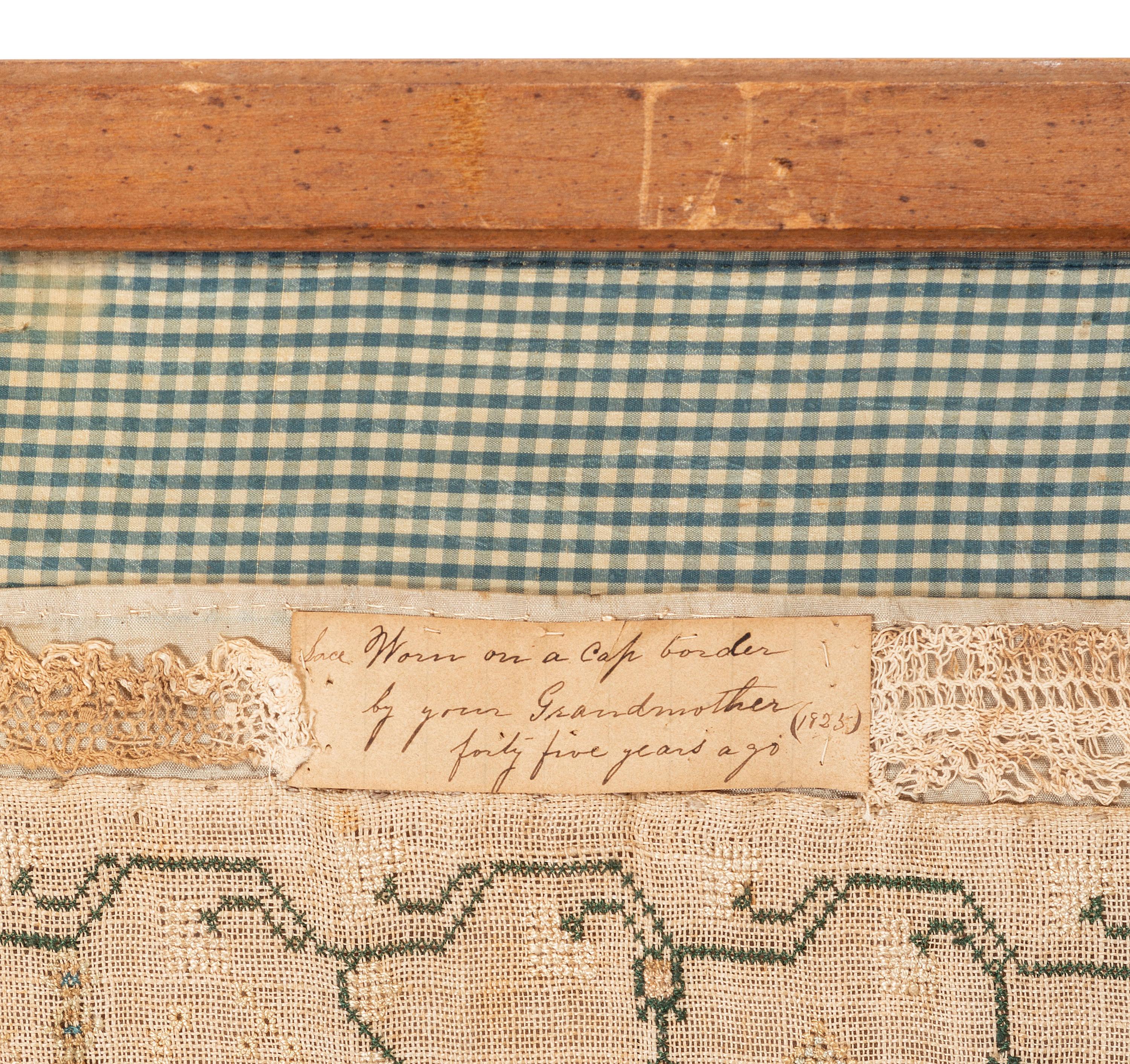 An American Needlework Alphabet and Verse Sampler Wrought by Minerva Scott