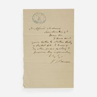 [Americana] Barnum, P.T. Group of 2 Autograph Letters, signed
