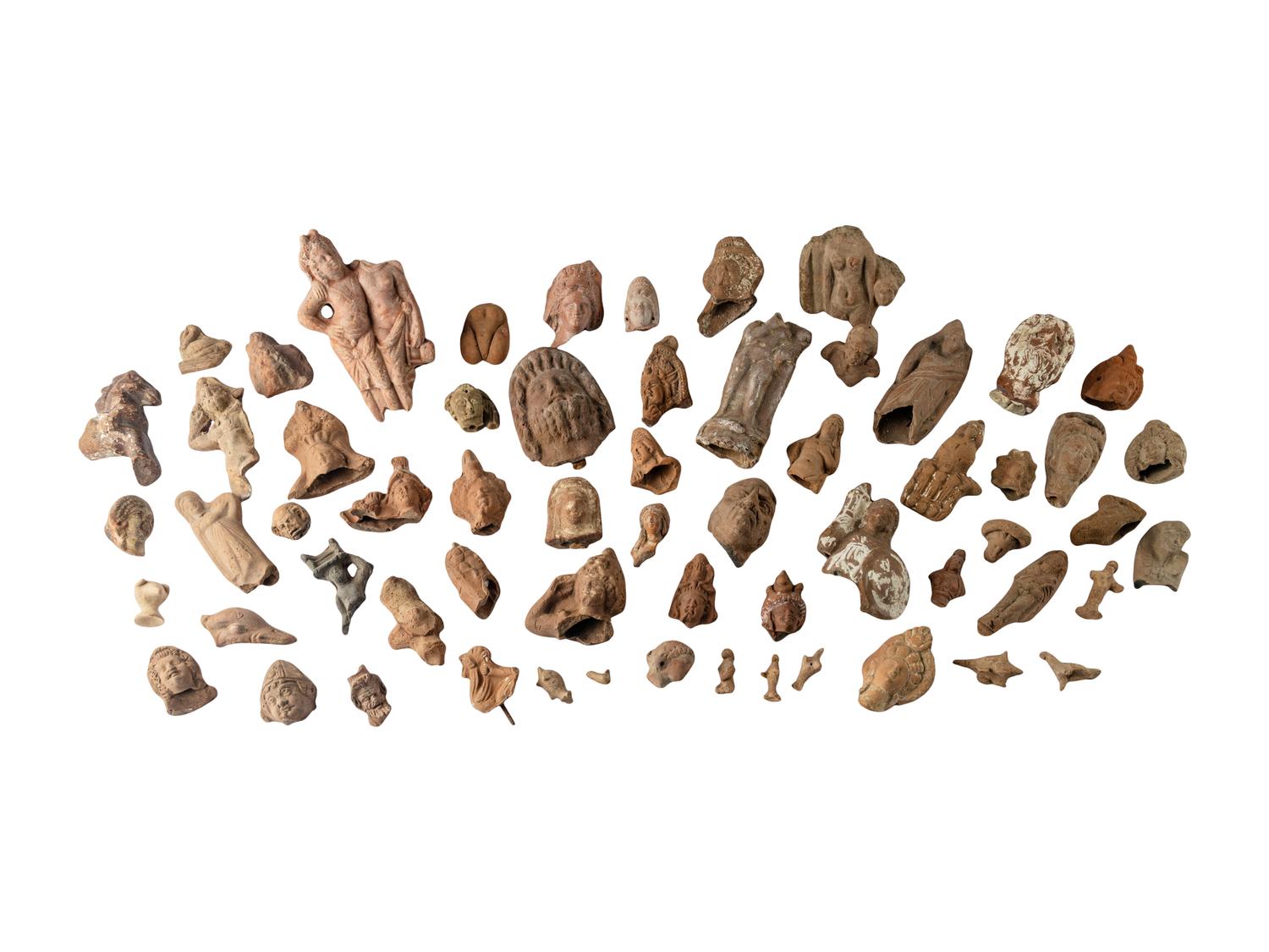 84 Romano-Egyptian Terracotta Figures and Items
