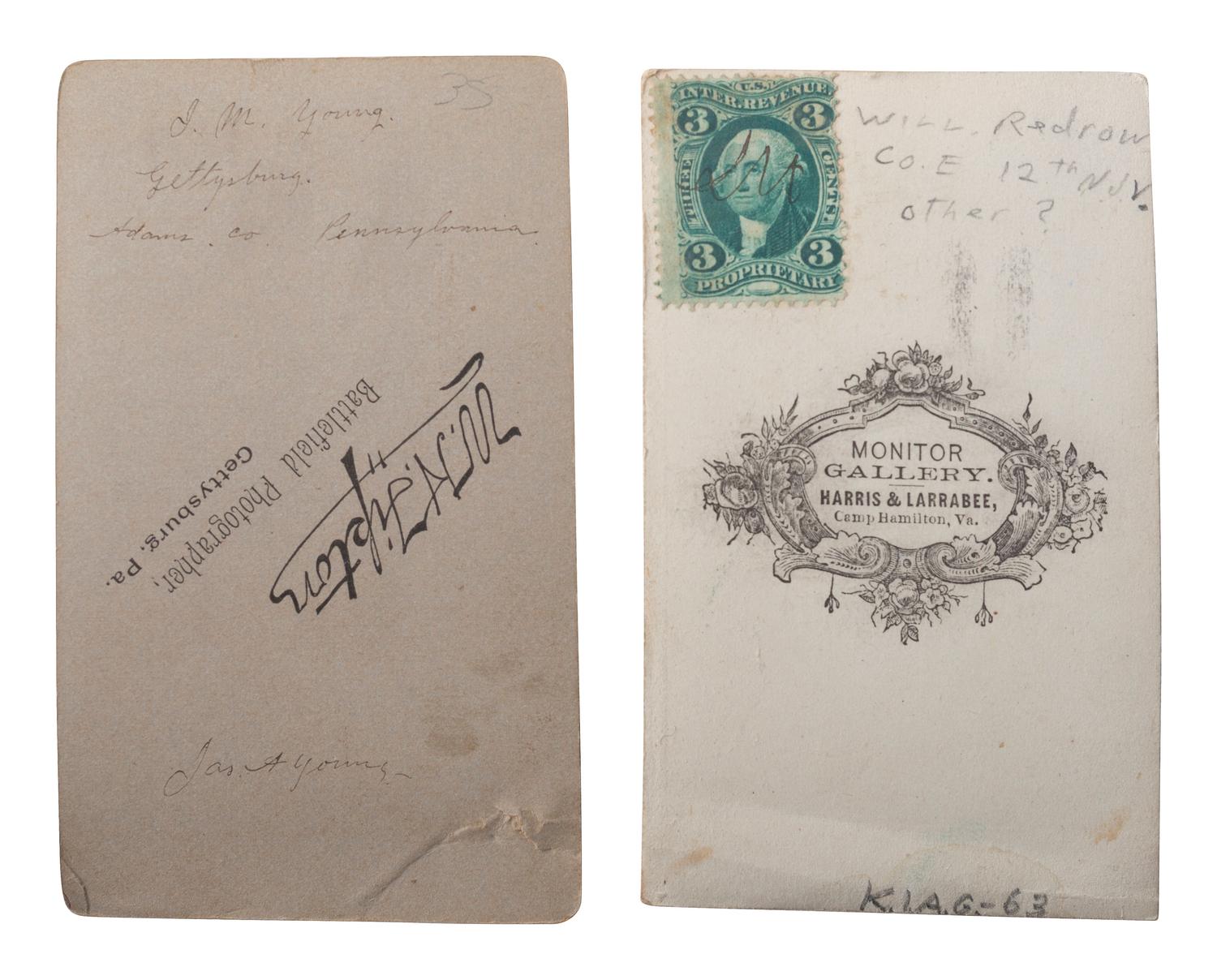 [CIVIL WAR]. A group of 3 tintypes and 2 CDVs featuring war era and postwar soldiers, including: