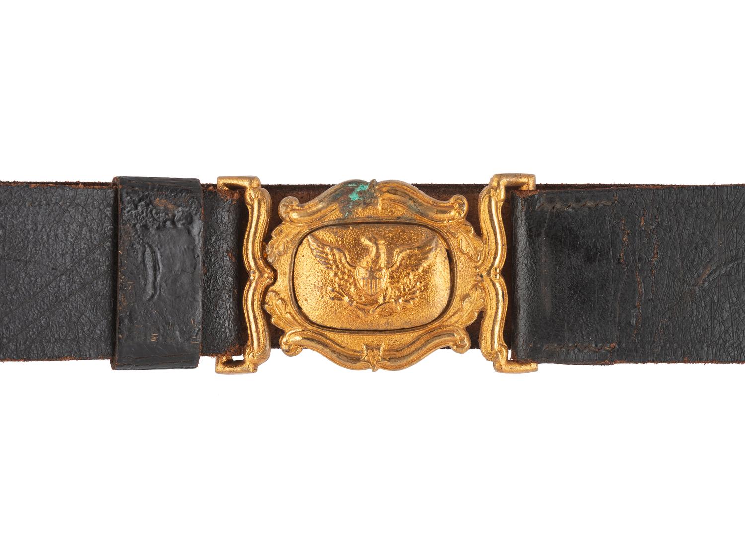 [FIREFIGHTING]. A fireman's "Protector" belt, ca late 1840s-1860s.