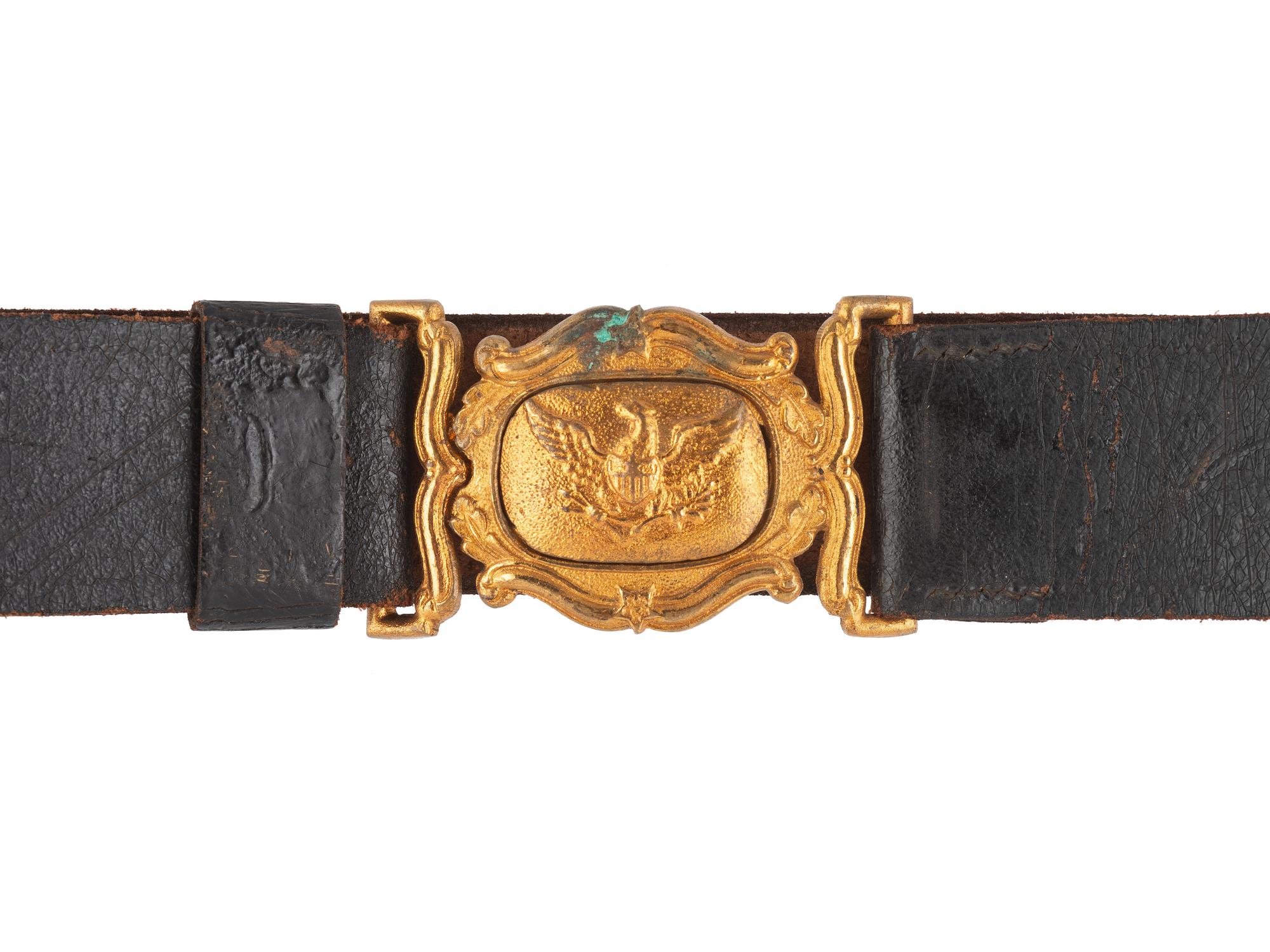[FIREFIGHTING]. A fireman's "Protector" belt, ca late 1840s-1860s.