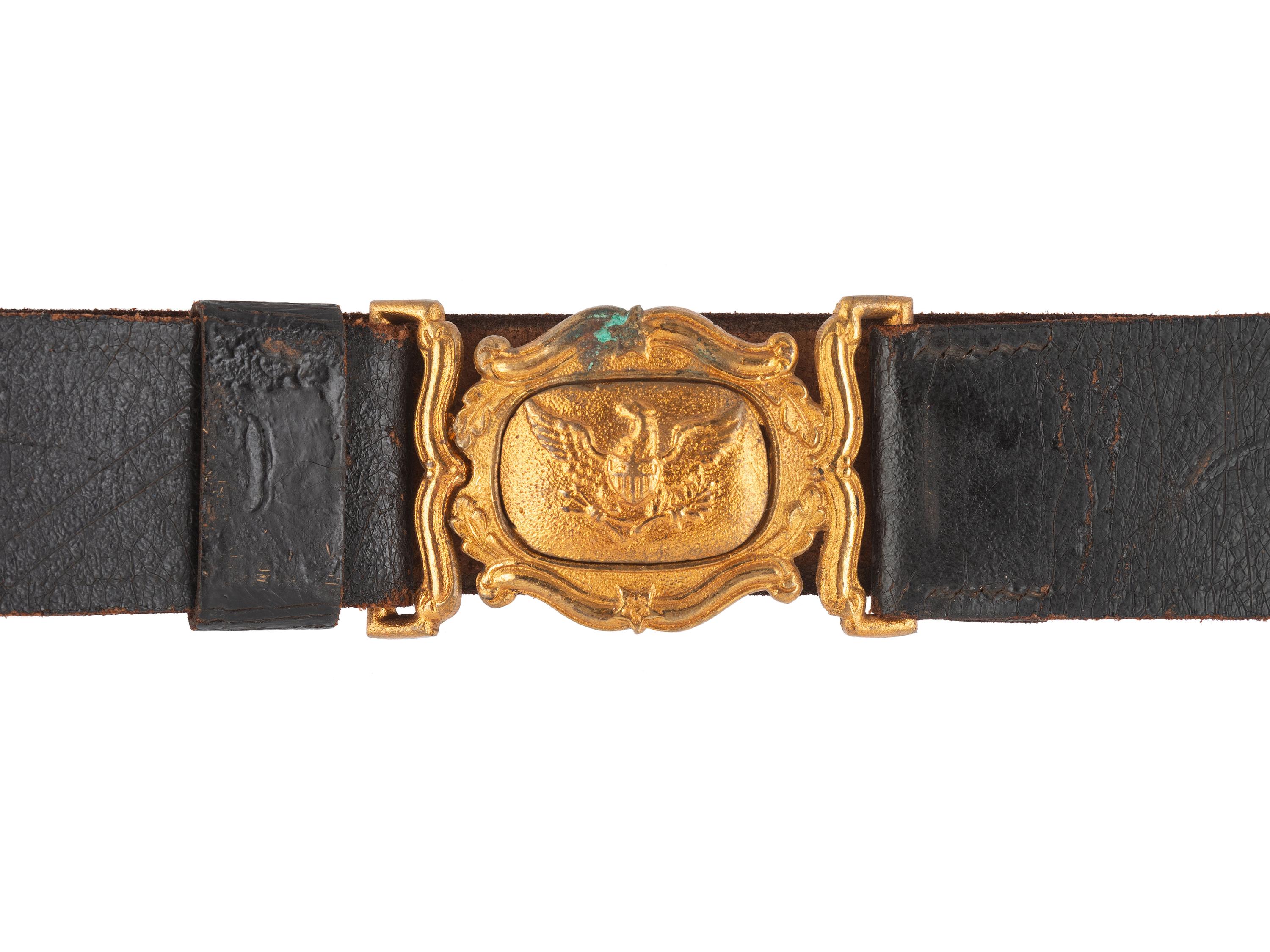 [FIREFIGHTING]. A fireman's "Protector" belt, ca late 1840s-1860s.