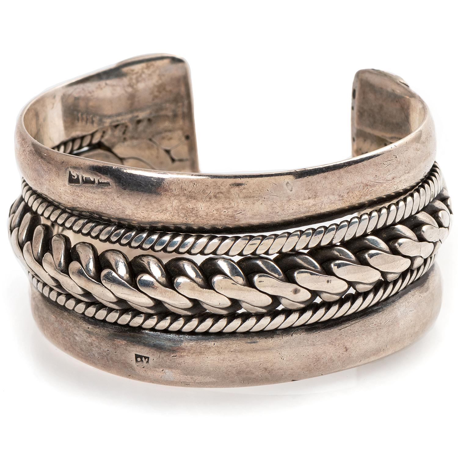 A Southwestern Style Silver Cuff Bracelet