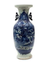A Chinese Blue and White Vase — LATE QING