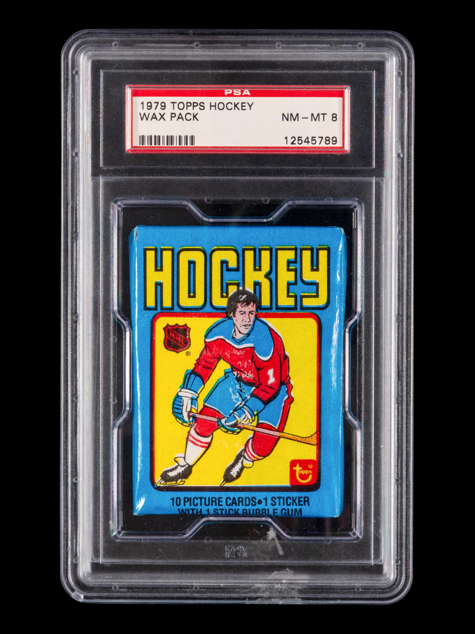 A 1979 Topps Hockey Sealed Unopened Wax Pack (PSA 8 NM-MT)