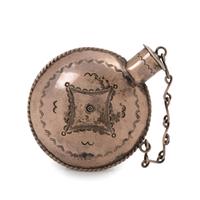 Navajo Stamped Silver Tobacco Canteen