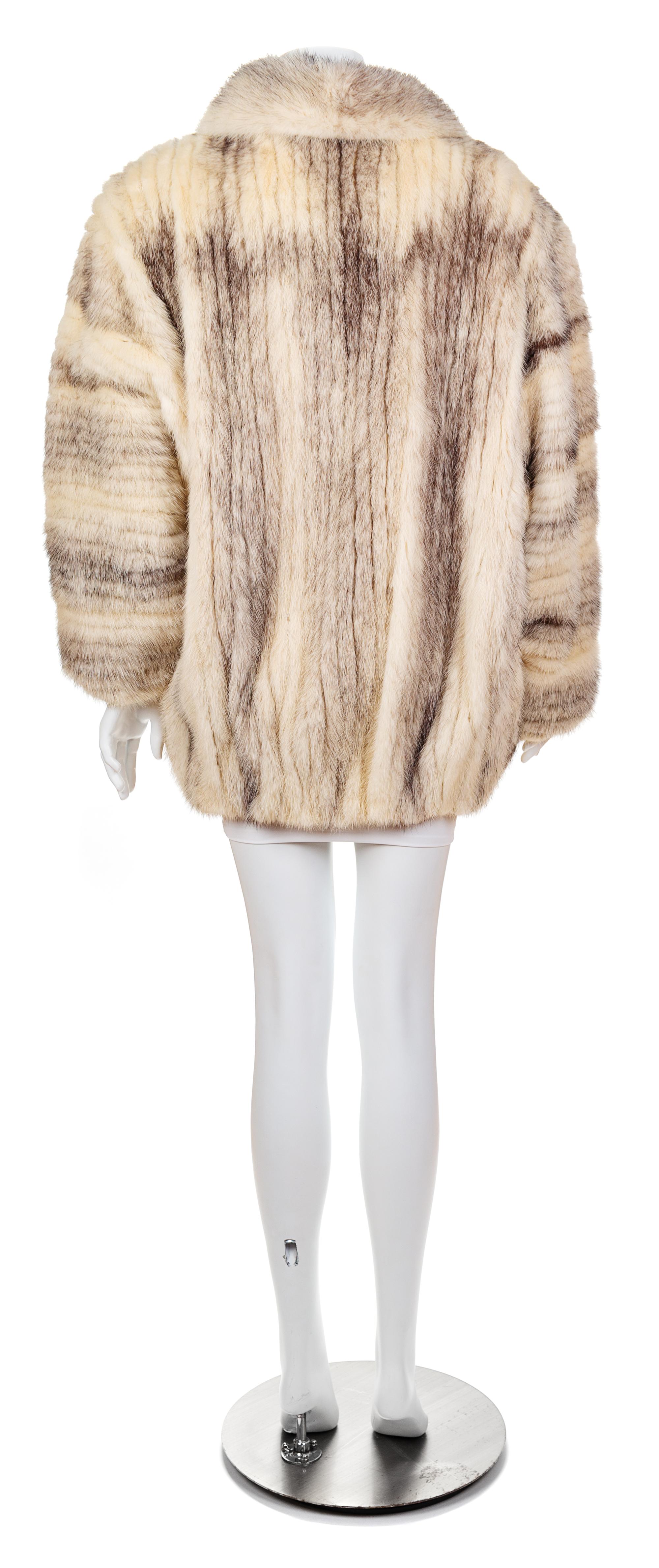 A Cross Mink Bomber, No Size.