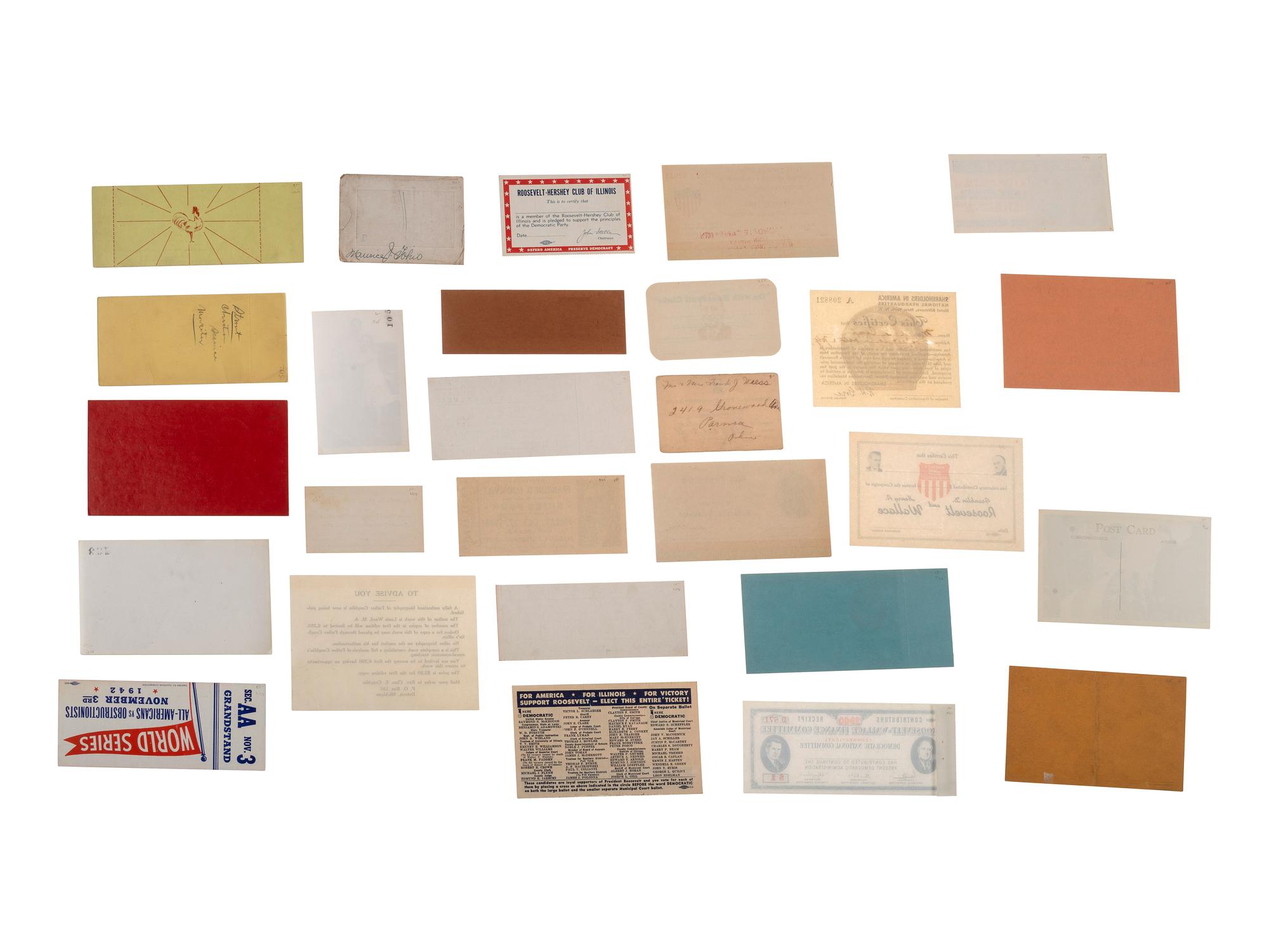[ROOSEVELT, Franklin Delano (1882-1945). A large group of broadsides, pamphlets, tickets, and other campaign ephemera.