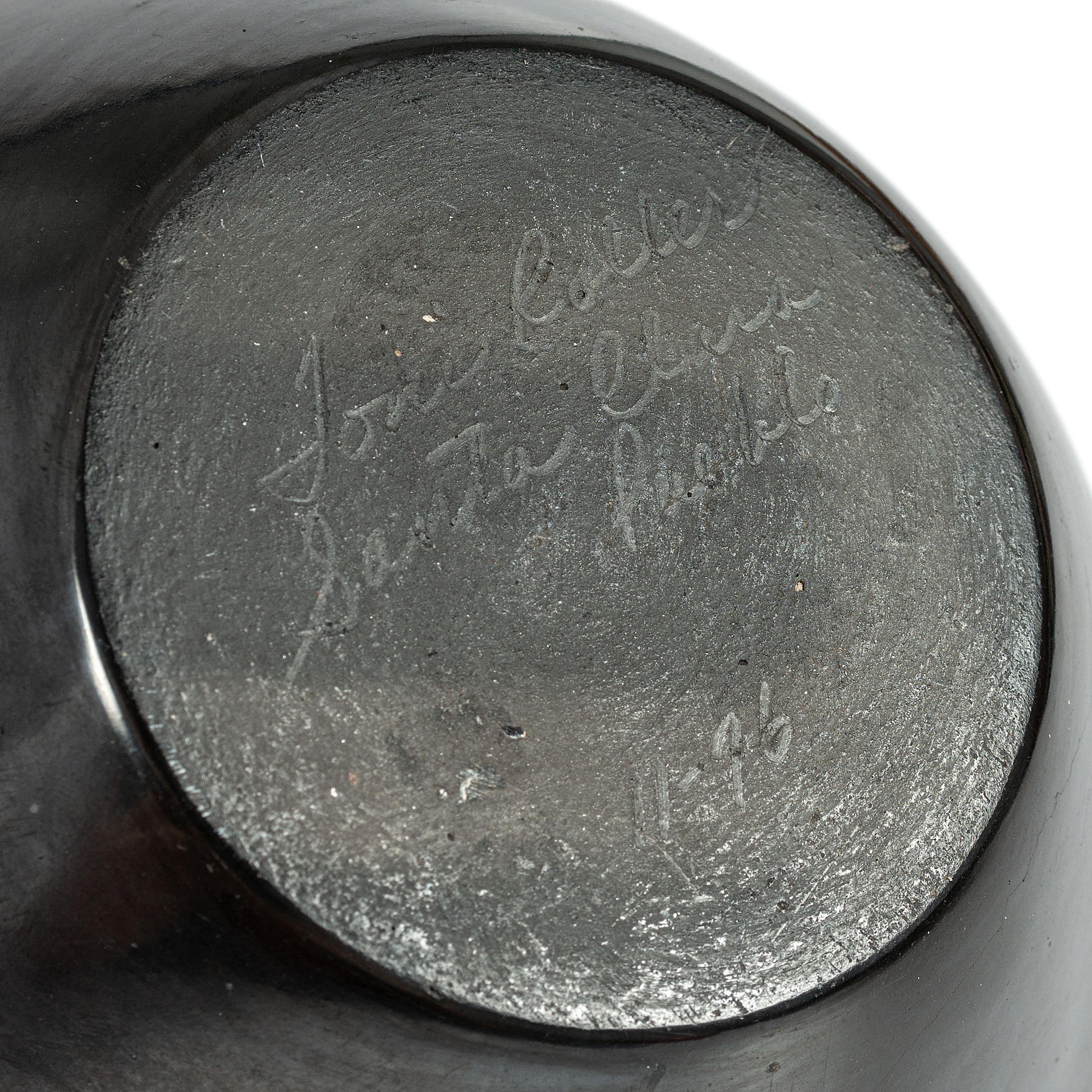 Carved Blackware Jar