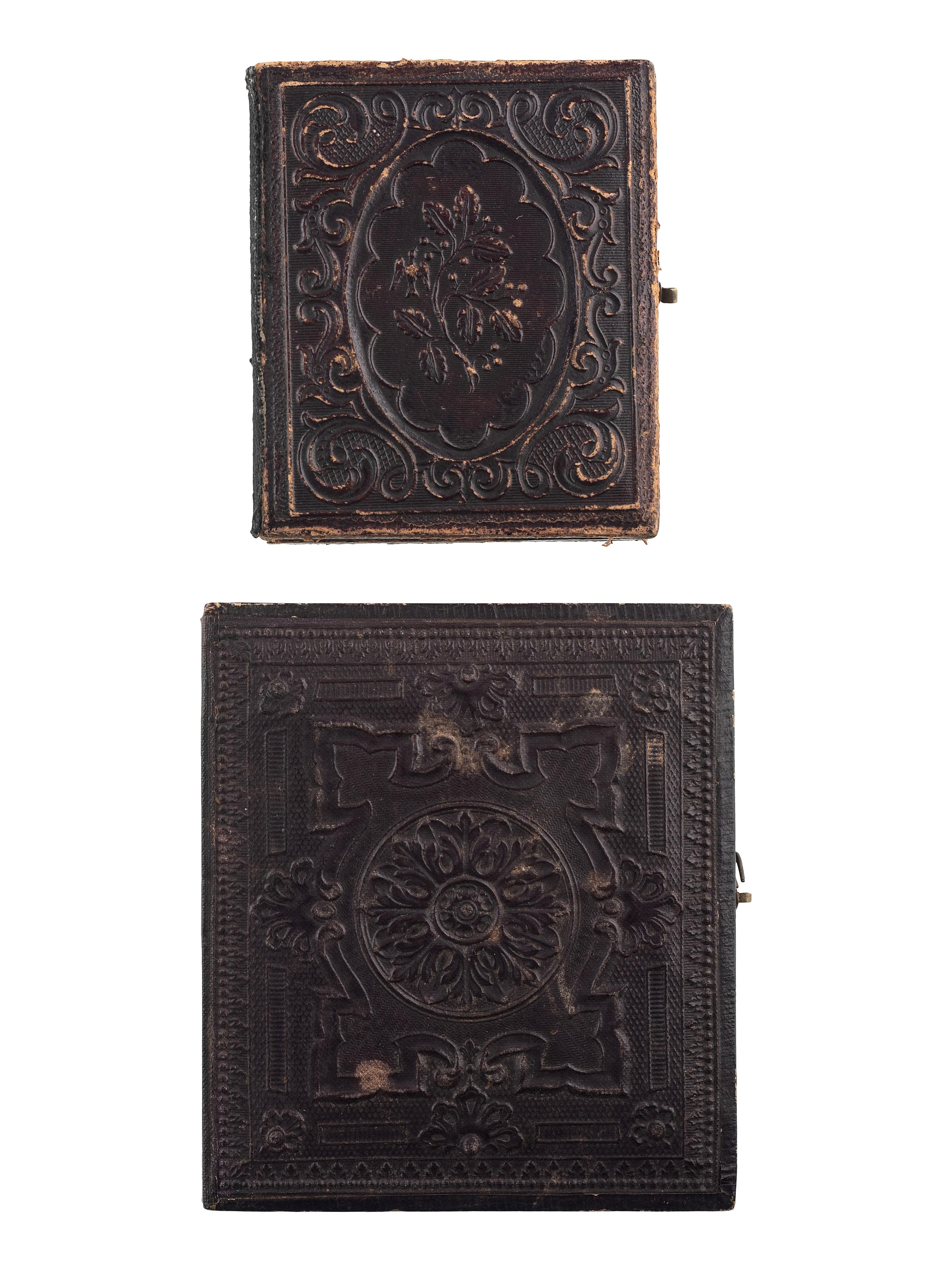 [CIVIL WAR]. A group of 5 tintypes of Union soldiers, most armed, comprising:
