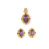 MULTIGEM PENDANT AND EARRINGS