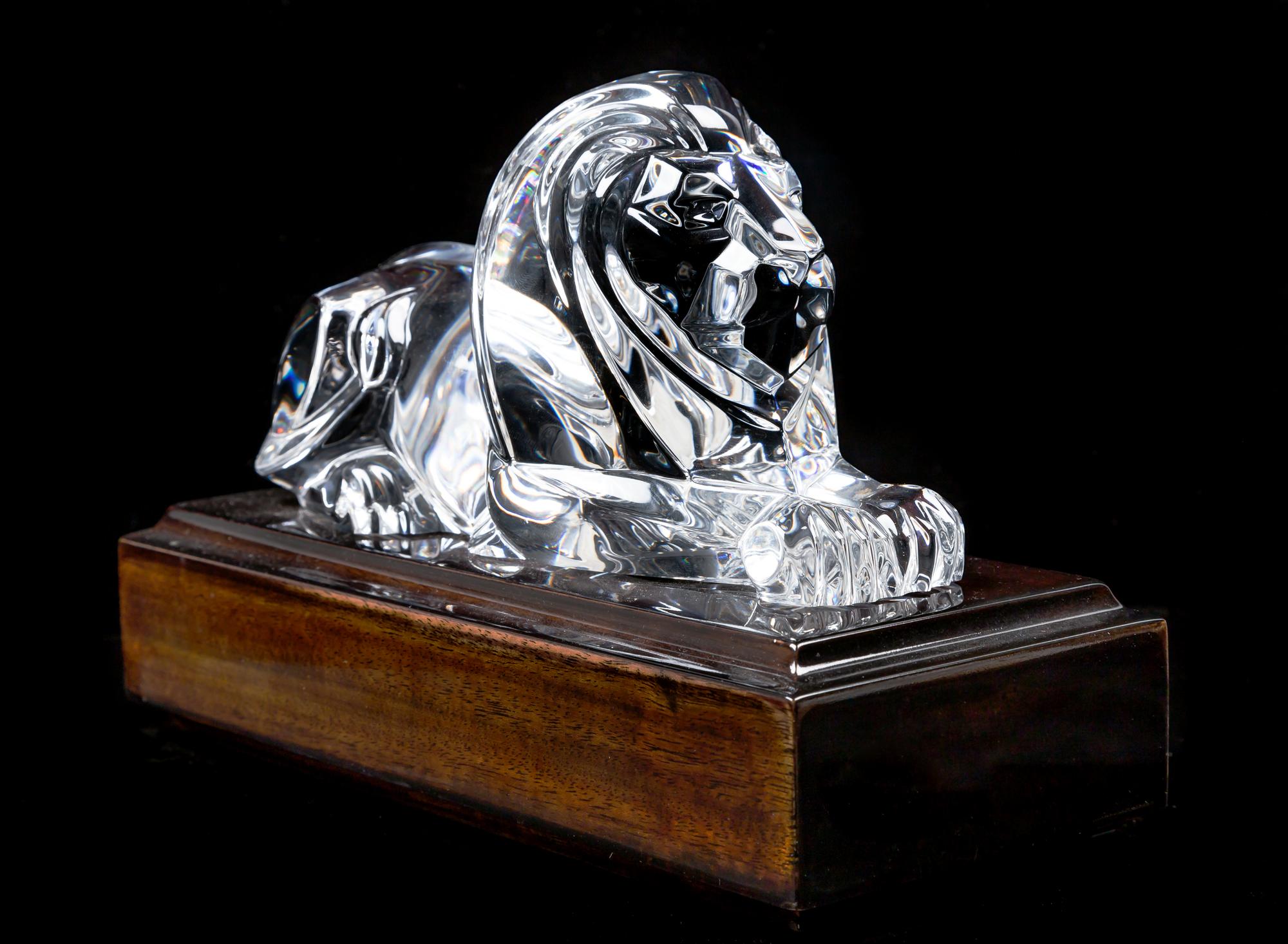 A Steuben Lion Length 8 1/8 inches.