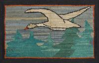 A Grenfell Table Mat Depicting a Snow Goose