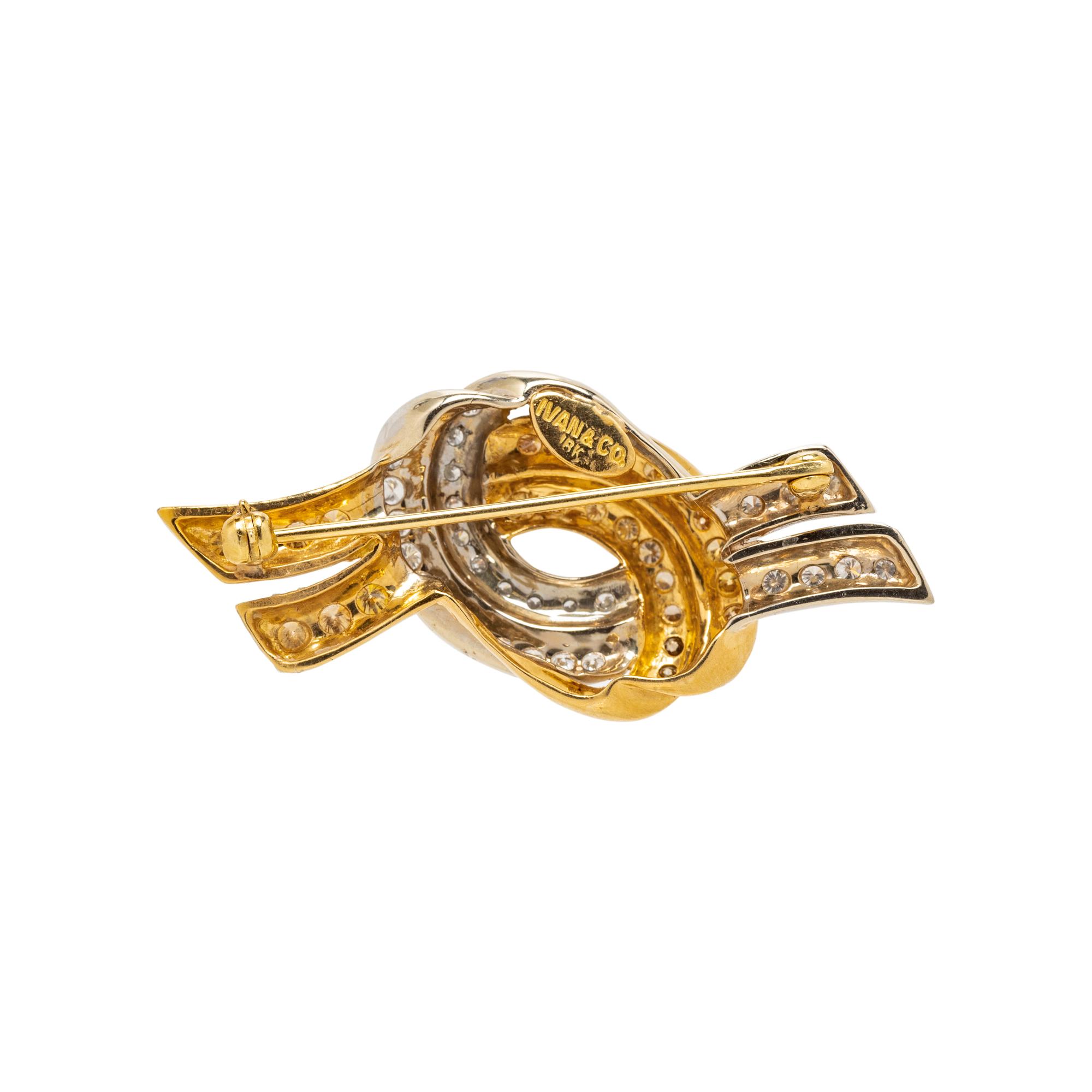 DIAMOND KNOT BROOCH