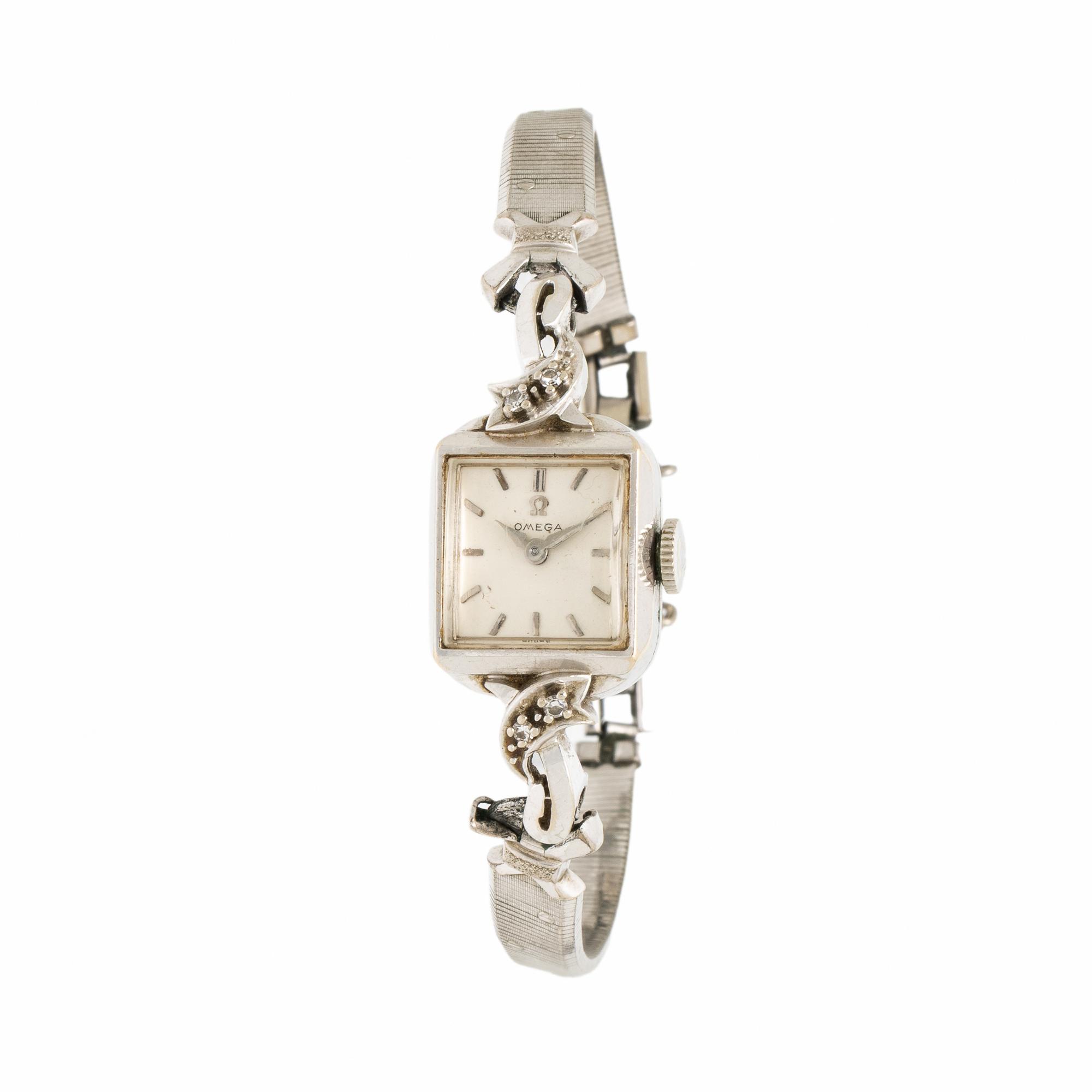 Omega, White Gold and Diamond Watch