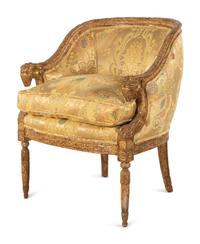 An Empire Style Giltwood Bergère