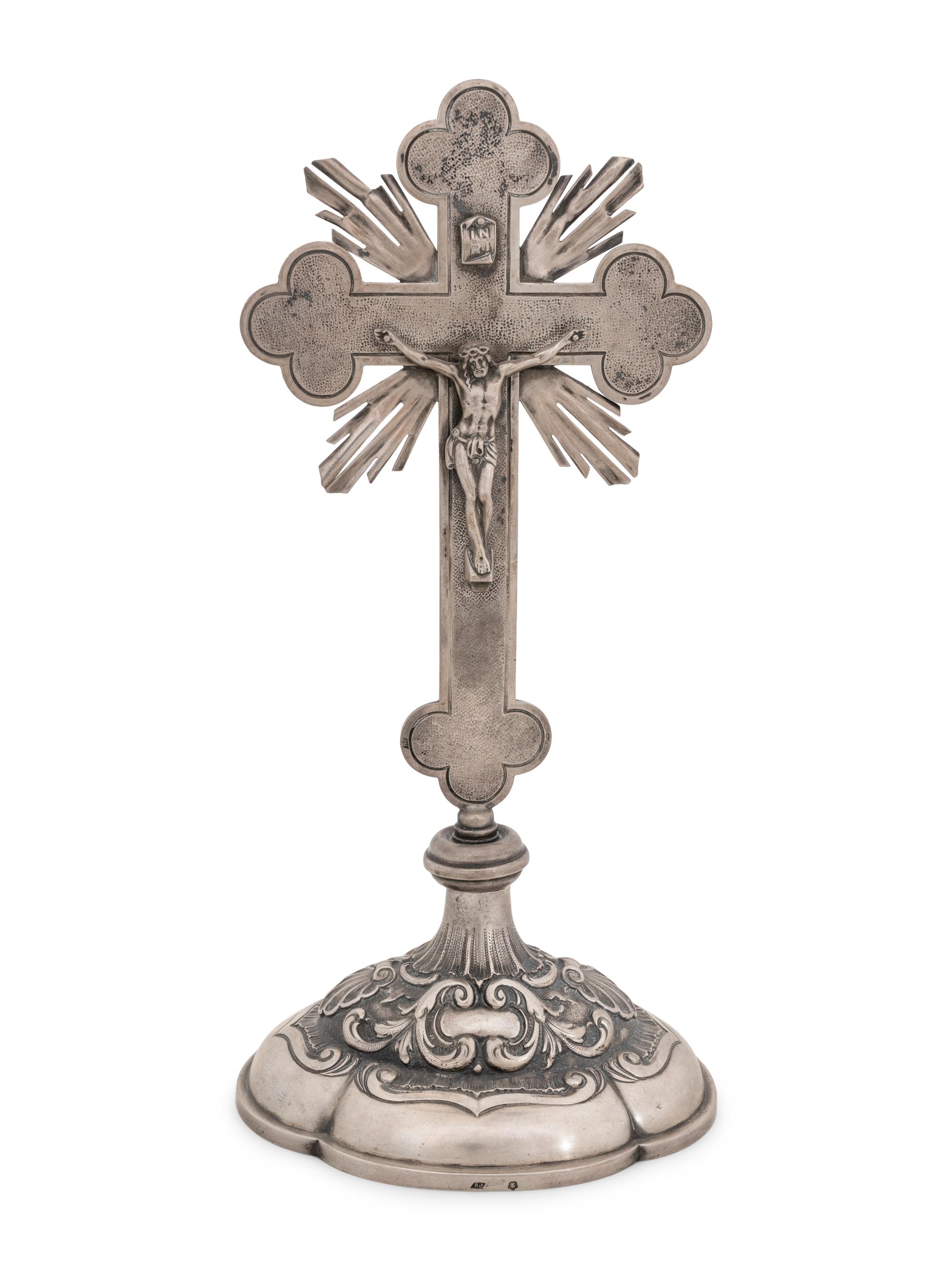 An Austro-Hungarian Silver Crucifix