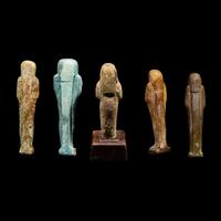 Five Egyptian Faience Ushabtis