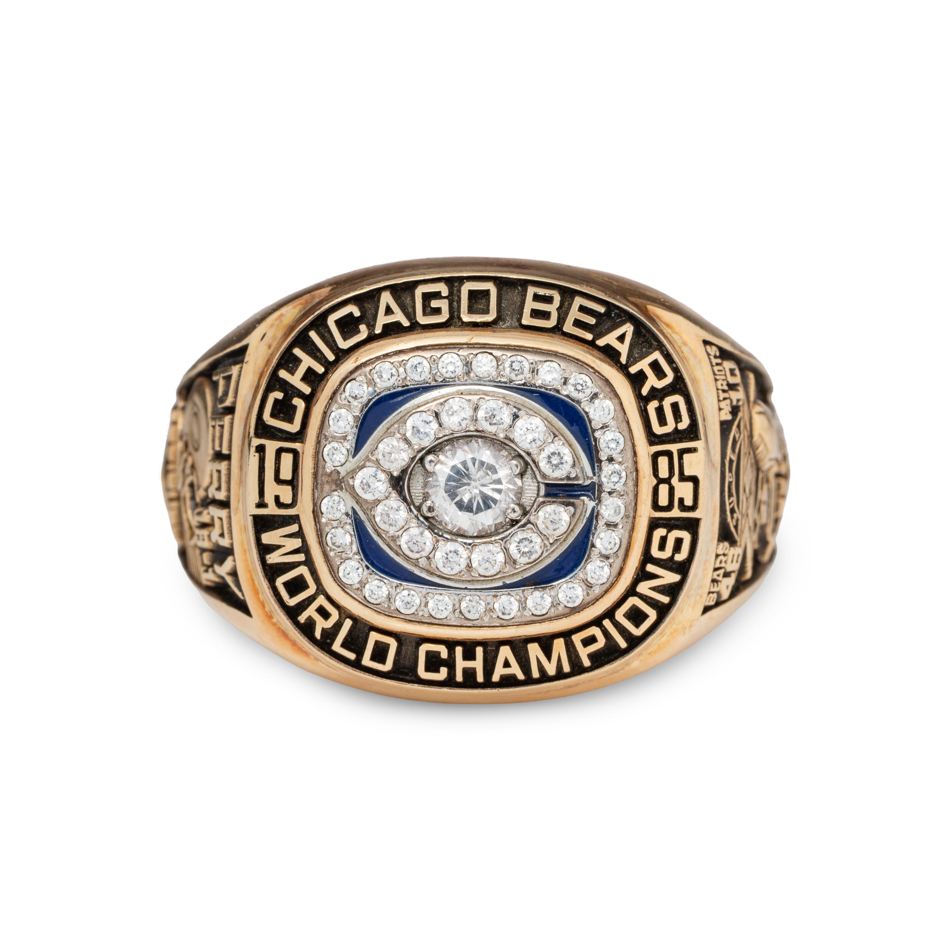 A Rare Jostens 1985 Chicago Bears Super Bowl XX Championship Salesman Sample Ring Crafted to William "The Refrigerator" Perry's Size