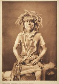 Edward Curtis (American, 1868-1952) — Honovi -Walpi Snake Priest, with Totokya Day Painting , 1921