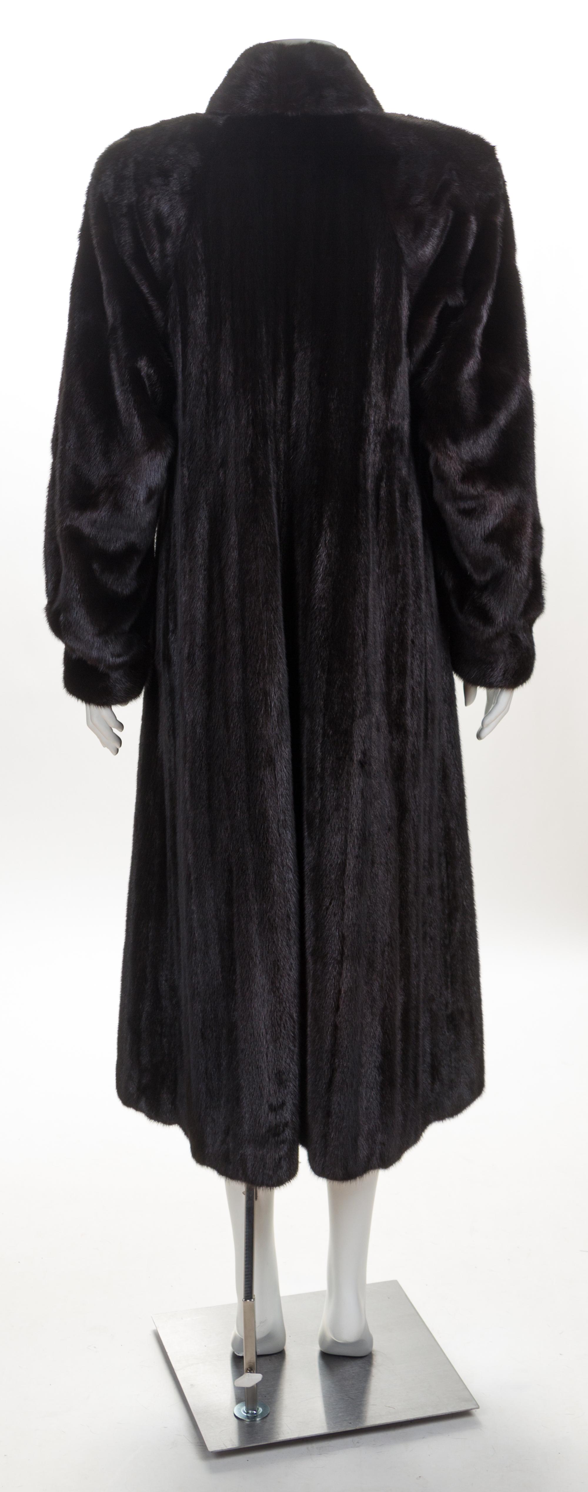 A Birger Christensen Dark Brown Mink Coat, No size.