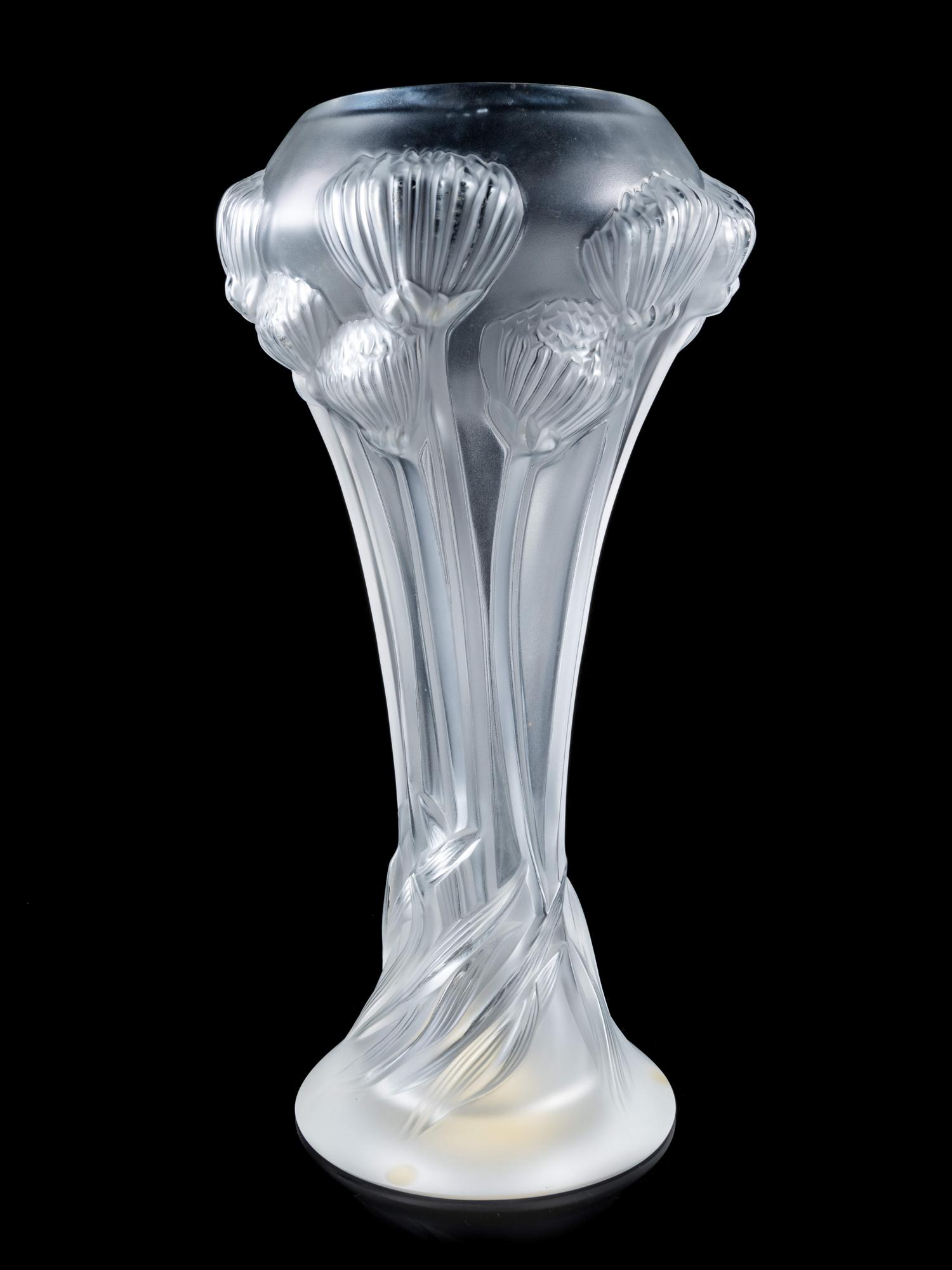 A Lalique Frosted Glass Vase — 20TH CENTURY
