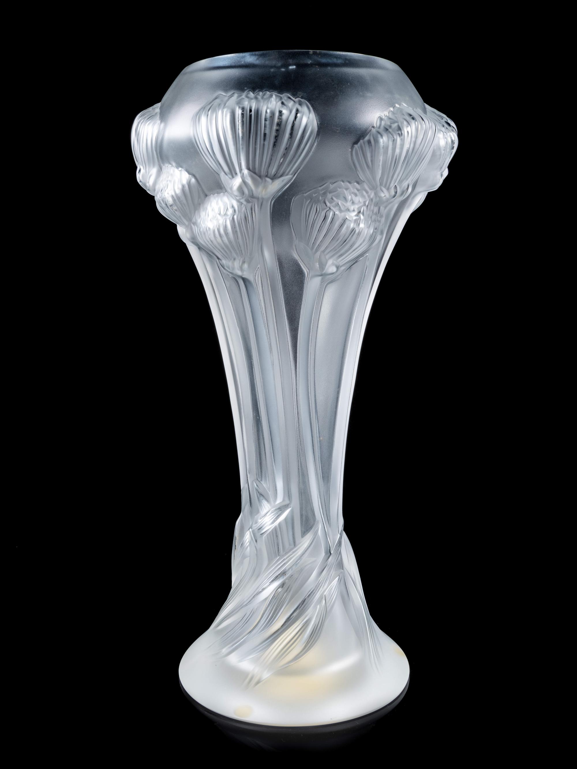 A Lalique Frosted Glass Vase — 20TH CENTURY