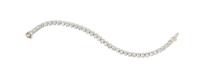 A White Gold and Diamond Line Bracelet, 9.80 dwts.