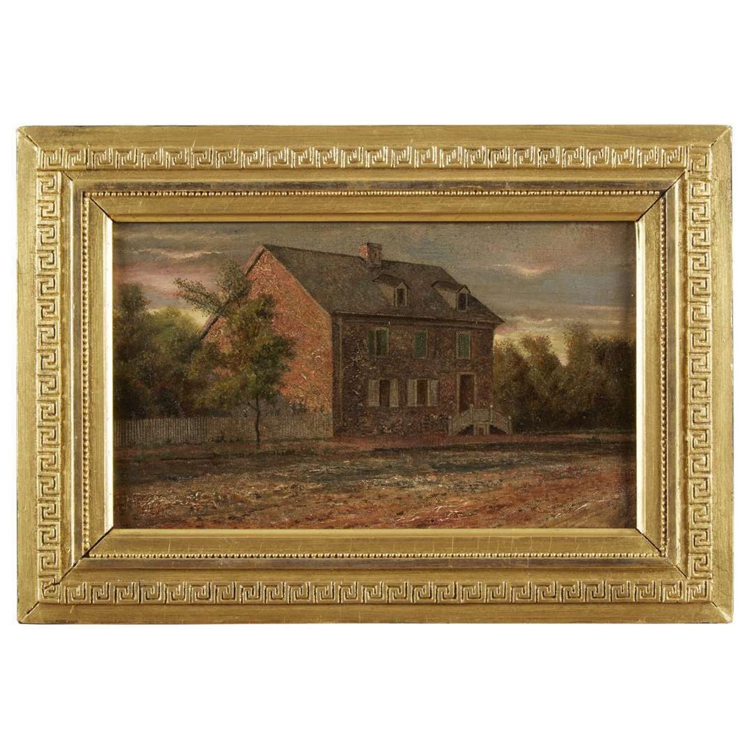 Thomas Otter (1832-1890) Two works: Washington's Headquarters near Hartsville, Bucks Co. and a House near Bethlehem, PA