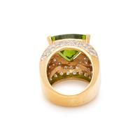 PERIDOT AND DIAMOND RING