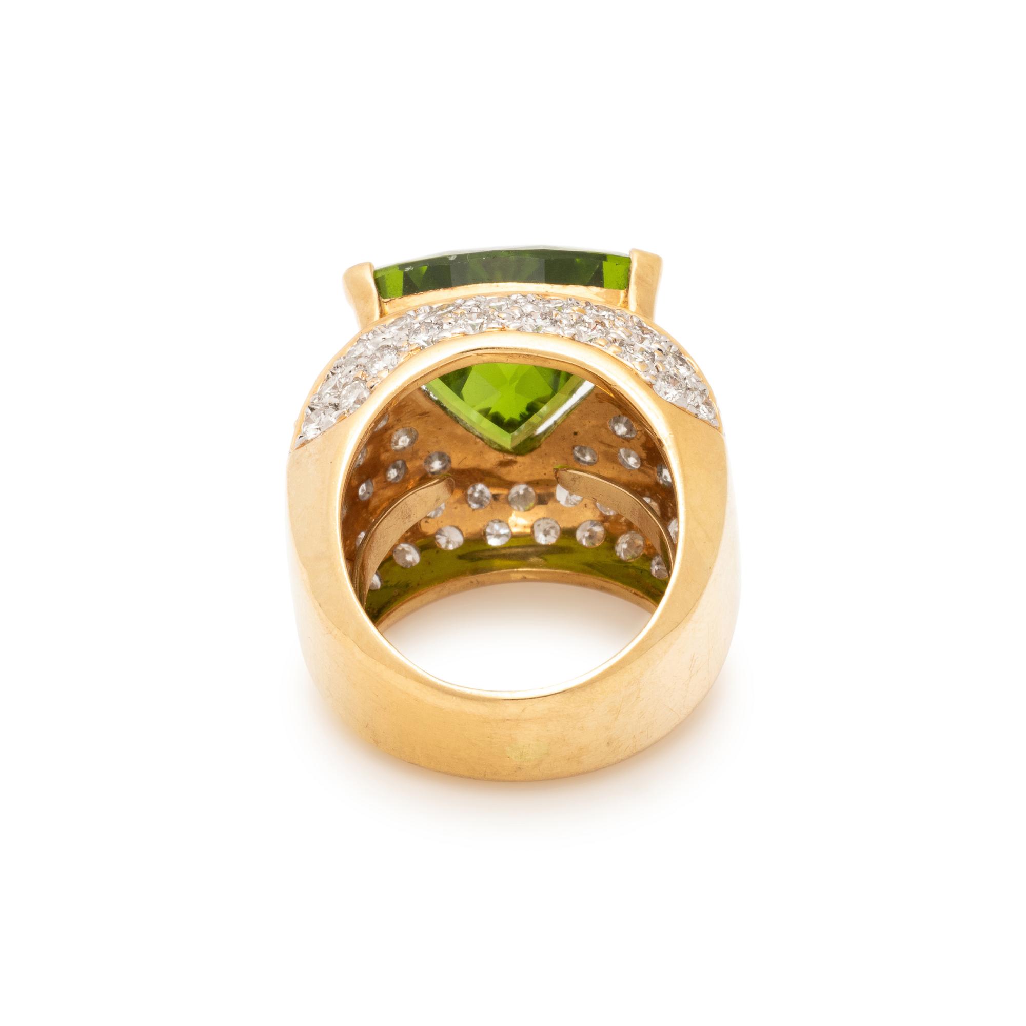 PERIDOT AND DIAMOND RING