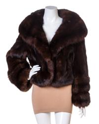 A Christian Dior Sable Crop Jacket, No size.