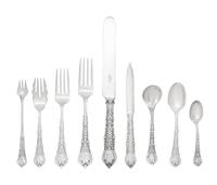 A Tiffany and Co. Florentine Silver Flatware Service