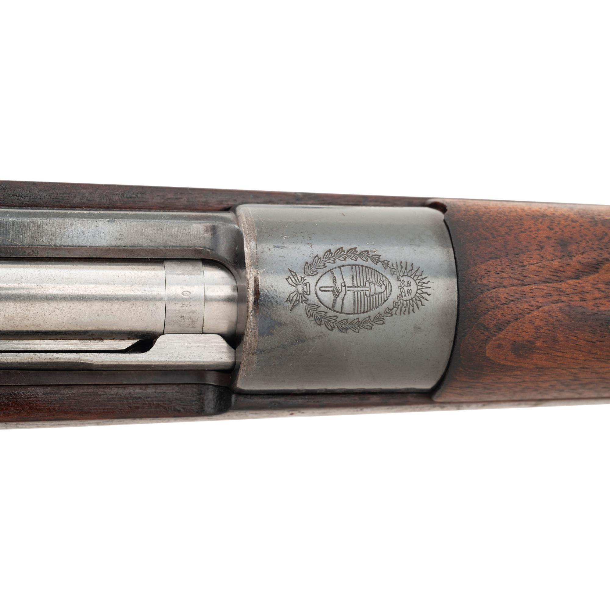 ** Argentine Mauser Model 1909 Rifle Missing Barrel Bands and Stock Bolt