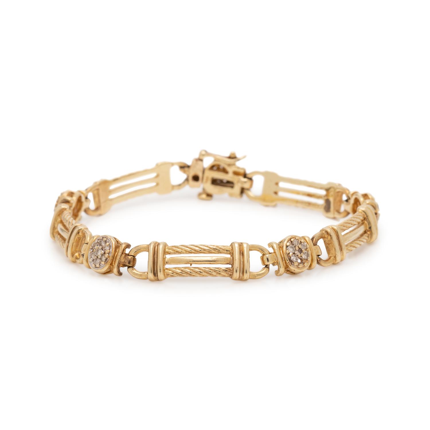 YELLOW GOLD AND DIAMOND BRACELET