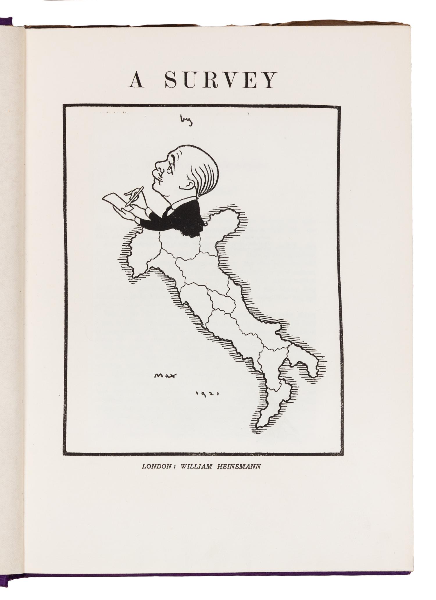 BEERBOHM, Max (1872-1956). A Survey. London: William Heinemann, 1921.
