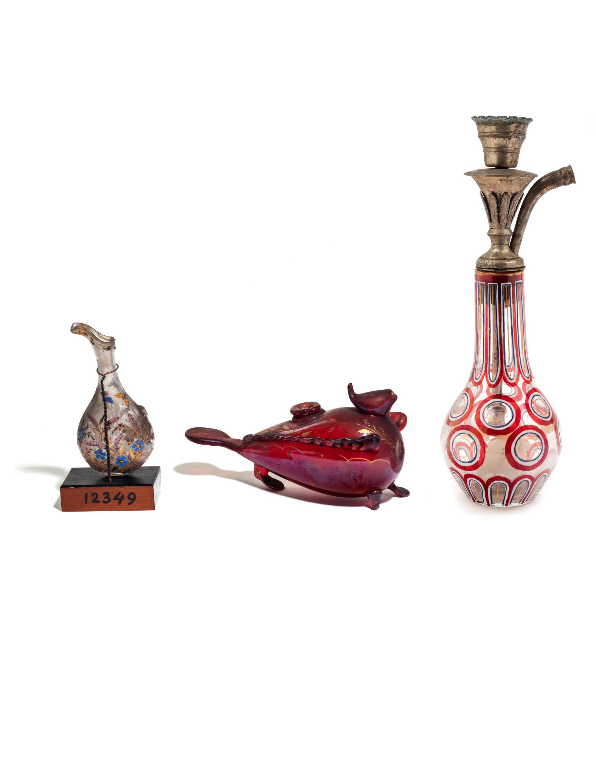 A Group of Enameled Glass Vessels