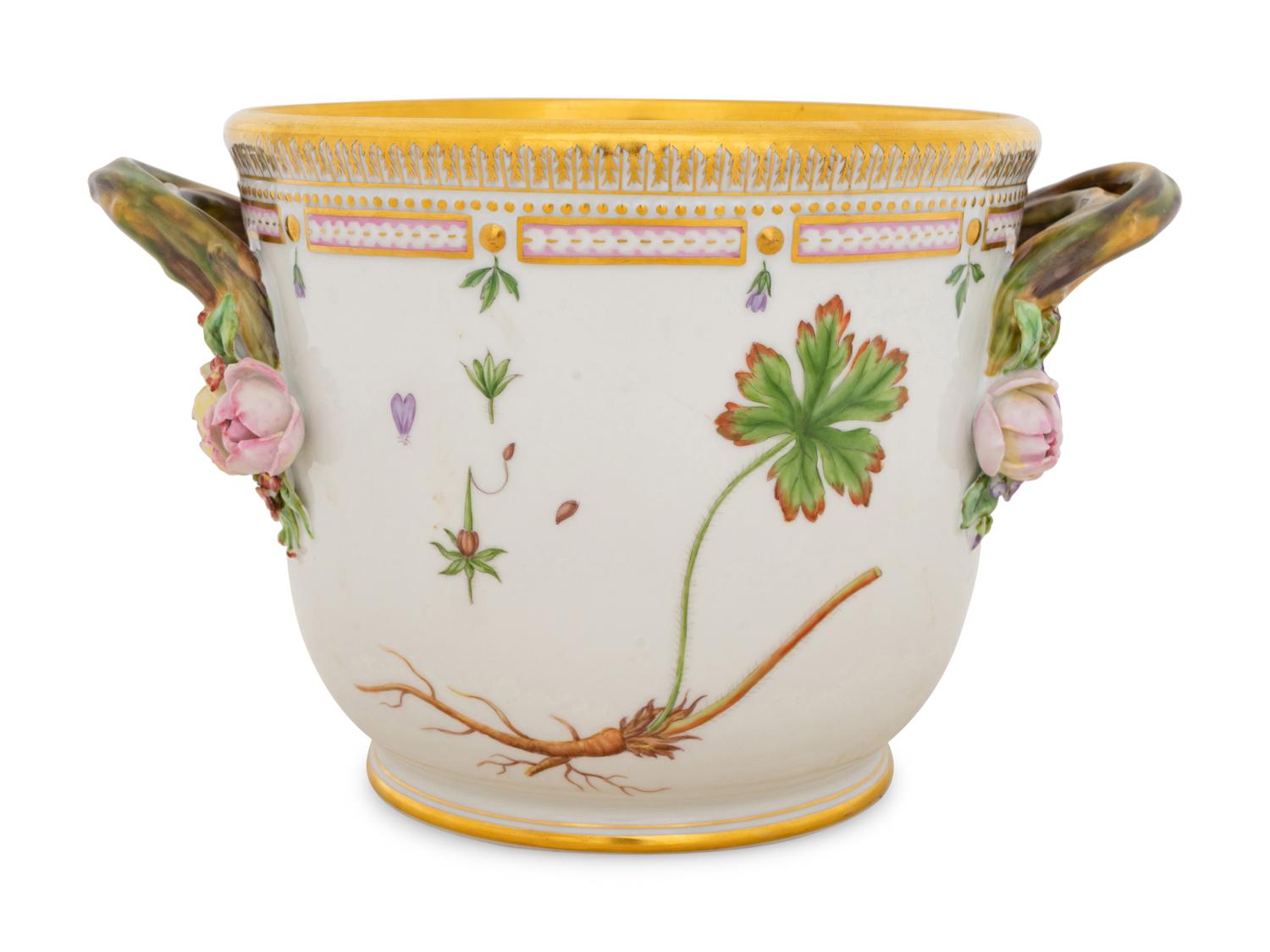 A Royal Copenhagen Flora Danica Wine Cooler