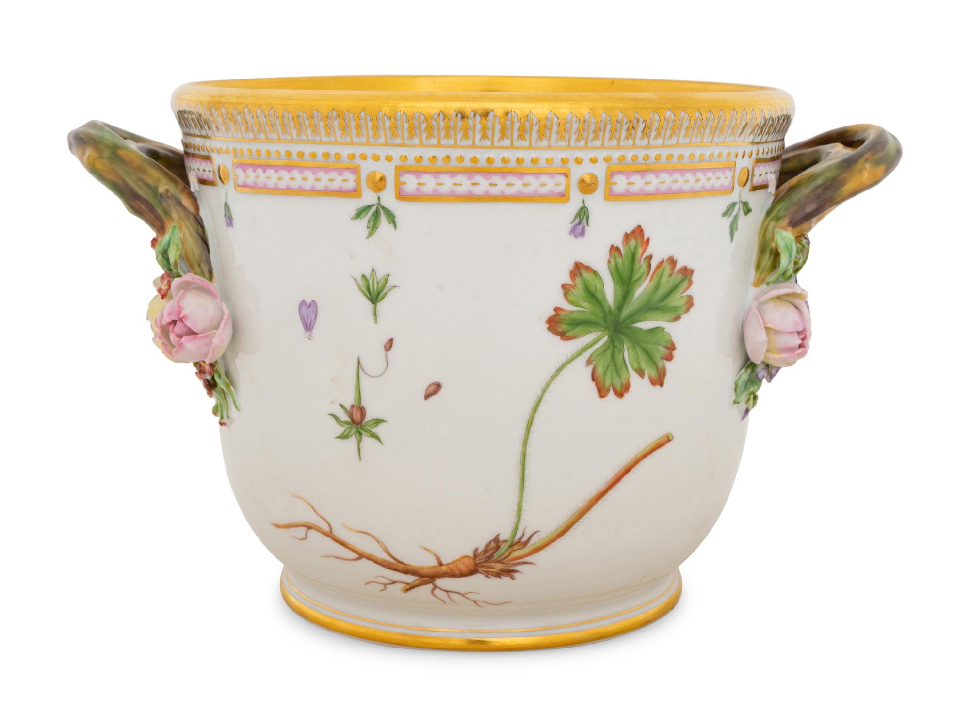 A Royal Copenhagen Flora Danica Wine Cooler