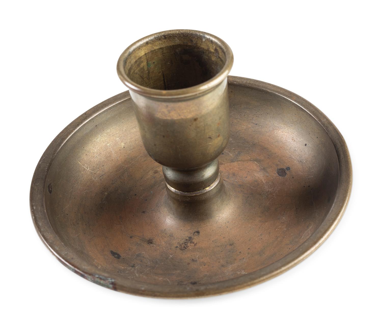 Civil War-period collapsible candlestick and war-date letter referencing same type of candlestick.