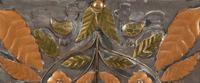 A Continental Brass and Copper Framed Mirror — 20th Century