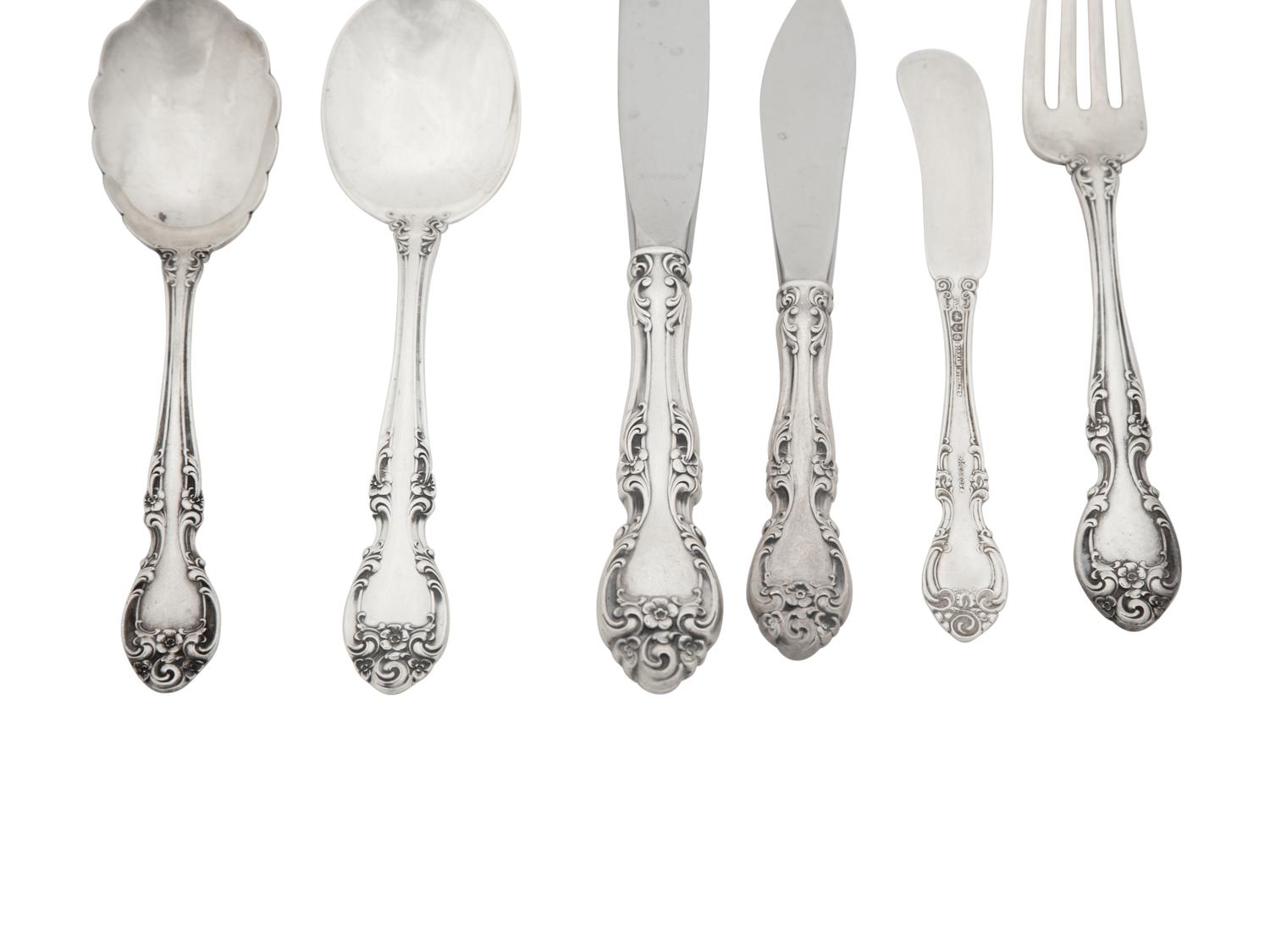 An American Silver Flatware Service